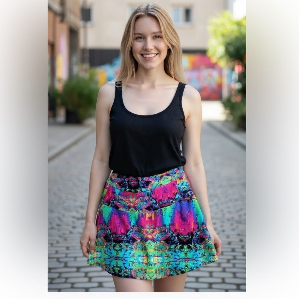 Dona Jo Colorful Women's Tennis Skort